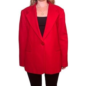 Requirements Vibrant Red Single-Button Blazer